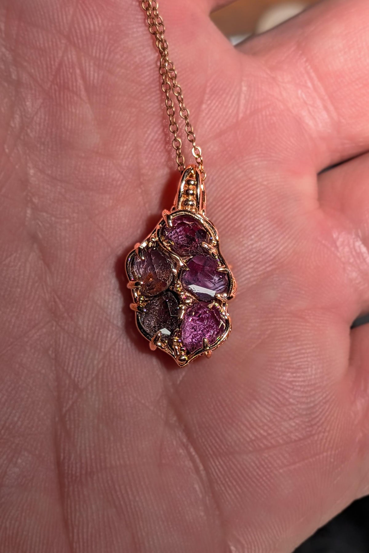 Natural Pink Montana Sapphire Pendant 14k Rose Gold | 6 Carats | One of a Kind