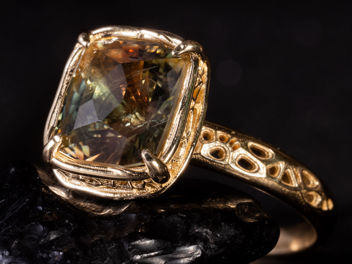 Sunstone 14k gold custom order for Robin