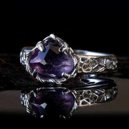 Sapphire Ring in Sterling Silver Soft Violet Solitaire item 1041 Sterling Silver, sapphire