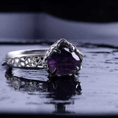 Sapphire Ring in Sterling Silver Soft Violet Solitaire item 1041 Sterling Silver, sapphire