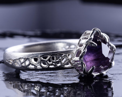 Sapphire Ring in Sterling Silver Soft Violet Solitaire item 1041 Sterling Silver, sapphire