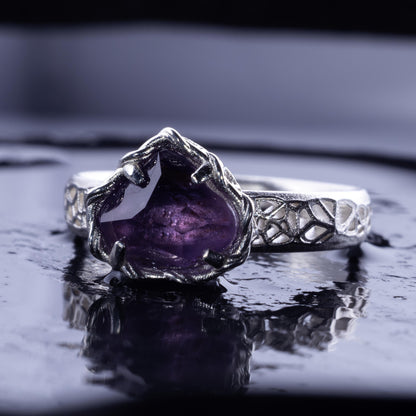 Sapphire Ring in Sterling Silver Soft Violet Solitaire item 1041 Sterling Silver, sapphire