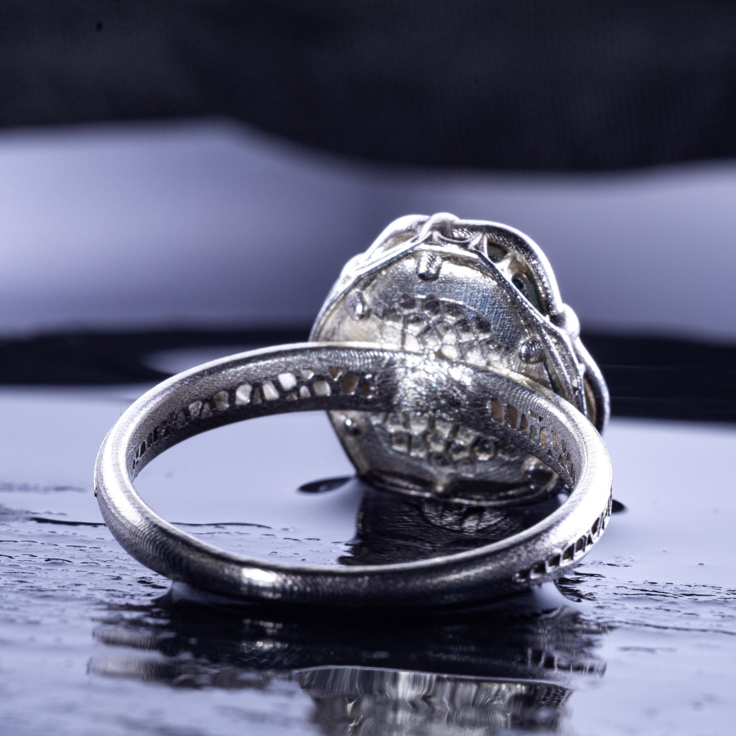 Hand Cut Montana Sapphire Solitaire Ring in Sterling Silver, item 1006 