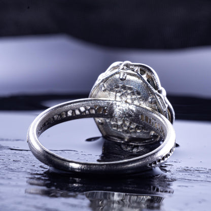 Hand Cut Montana Sapphire Solitaire Ring in Sterling Silver, item 1006 