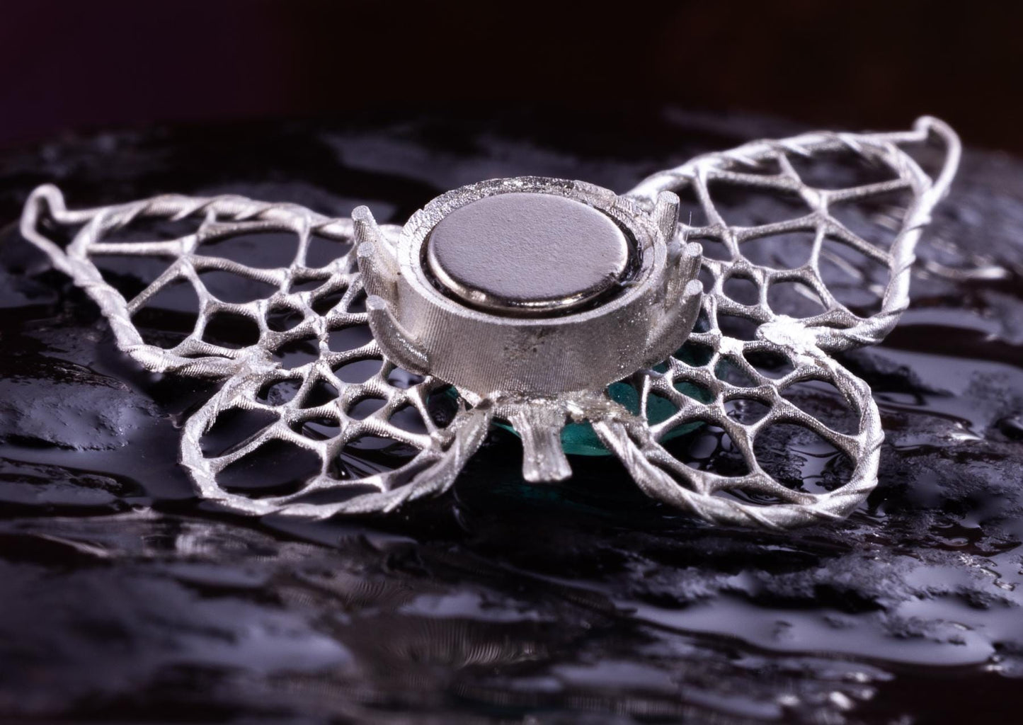 Handmade Butterfly Photo Magnet - Sculptural Metal Fridge Magnet for Holding Pictures or Memories Sterling Silver