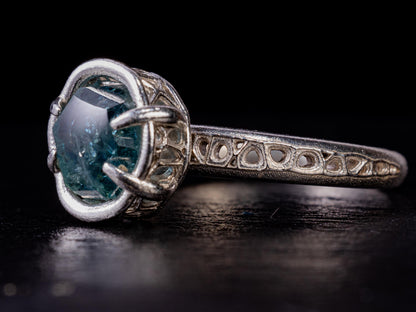Portal Cut Montana Sapphire Ring – Blue Teal Sapphire – Sterling Silver – One of a Kind – Size 5.75 