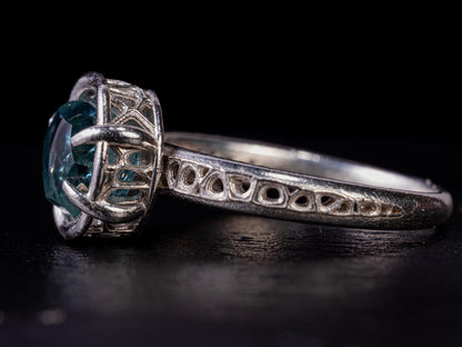 Portal Cut Montana Sapphire Ring – Blue Teal Sapphire – Sterling Silver – One of a Kind – Size 5.75 