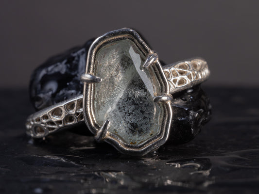 Unheated Montana Sapphire Ring | Hand Cut Sapphire | Sterling Silver | One of a Kind | Size 7.25 