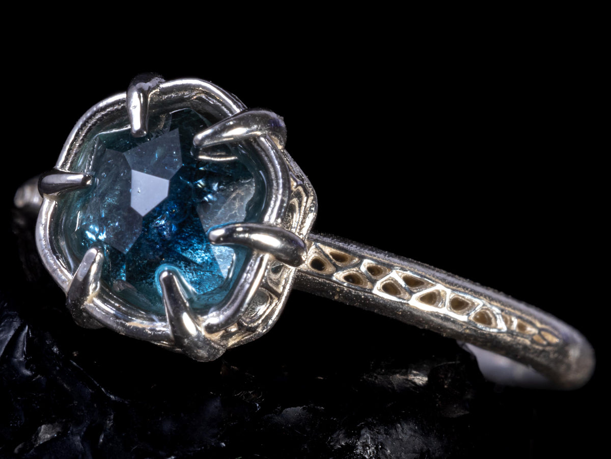 Blue Montana Sapphire Ring in Sterling Silver 
