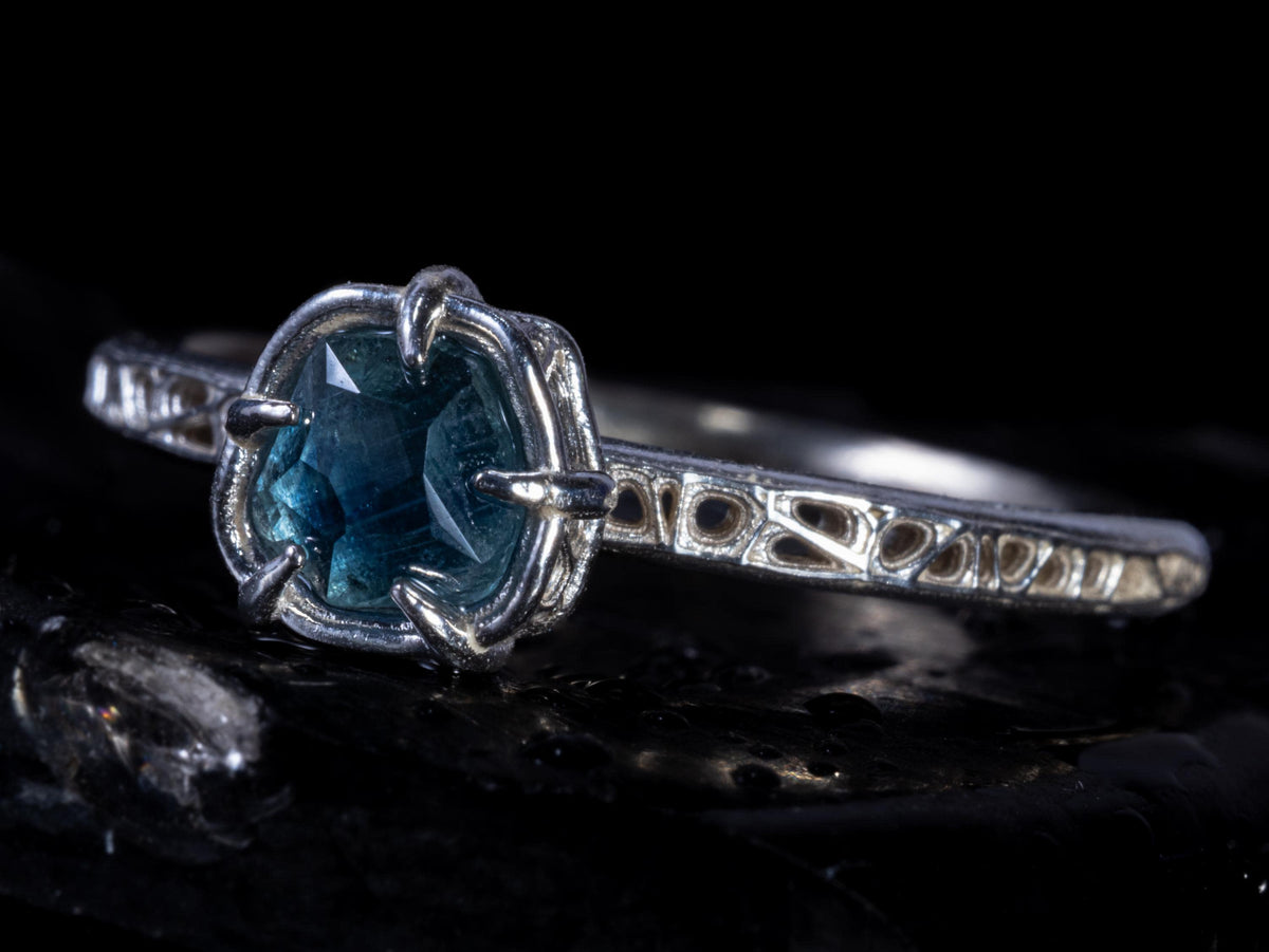 Blue Montana Sapphire Ring in Sterling Silver 