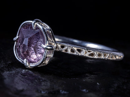 Pink Montana Sapphire Ring in Sterling Silver 