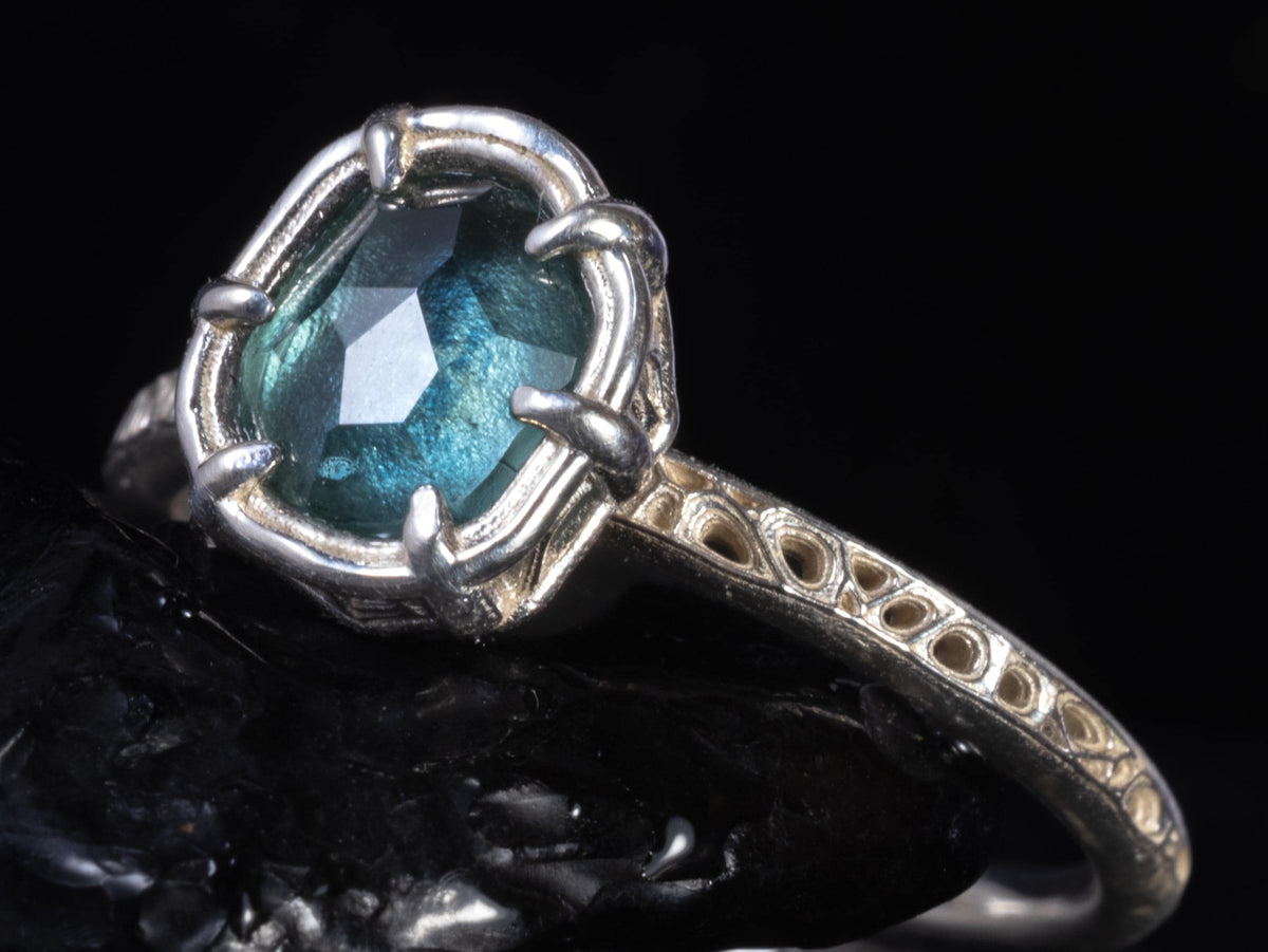 Blue Montana Sapphire Ring in Sterling Silver 
