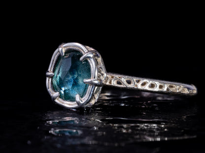 Blue Montana Sapphire Ring in Sterling Silver 