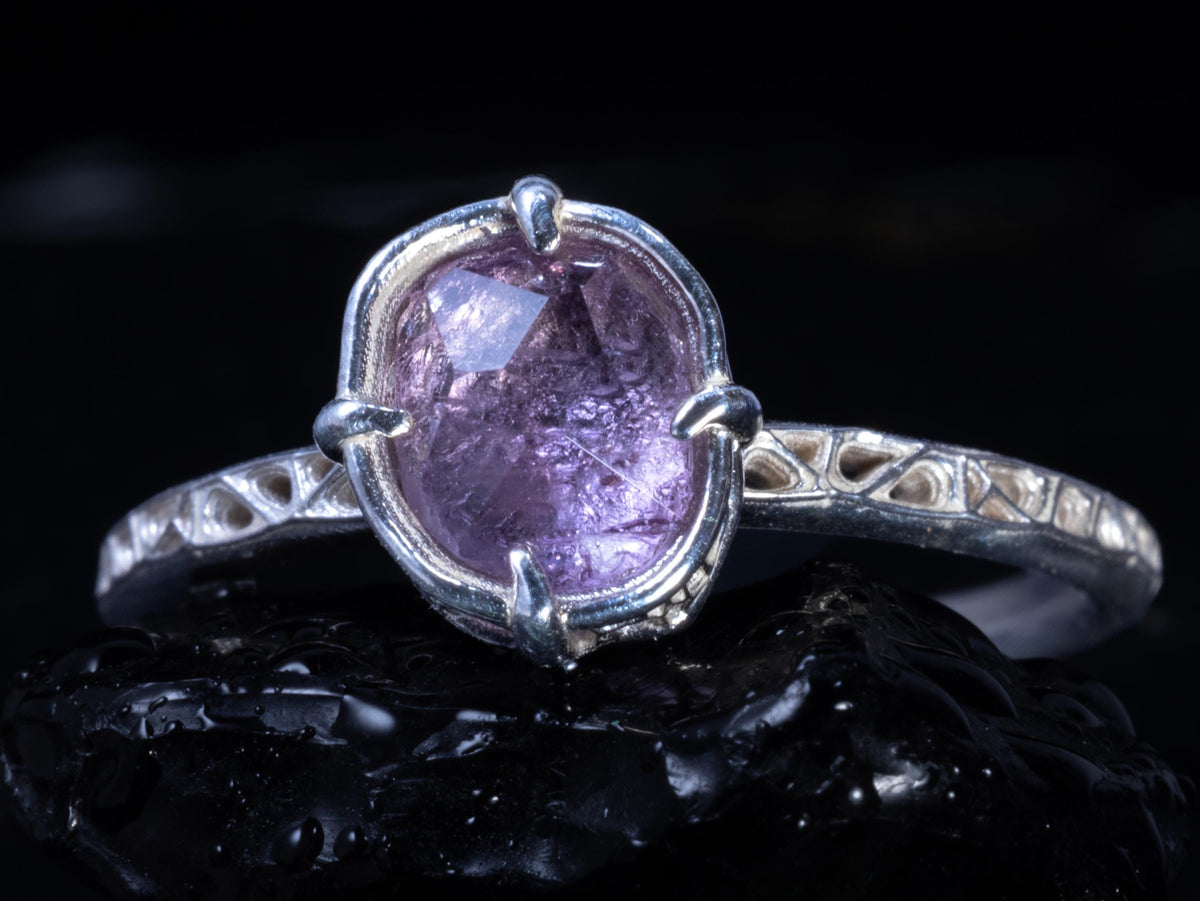 Pink Montana Sapphire Ring in Sterling Silver 