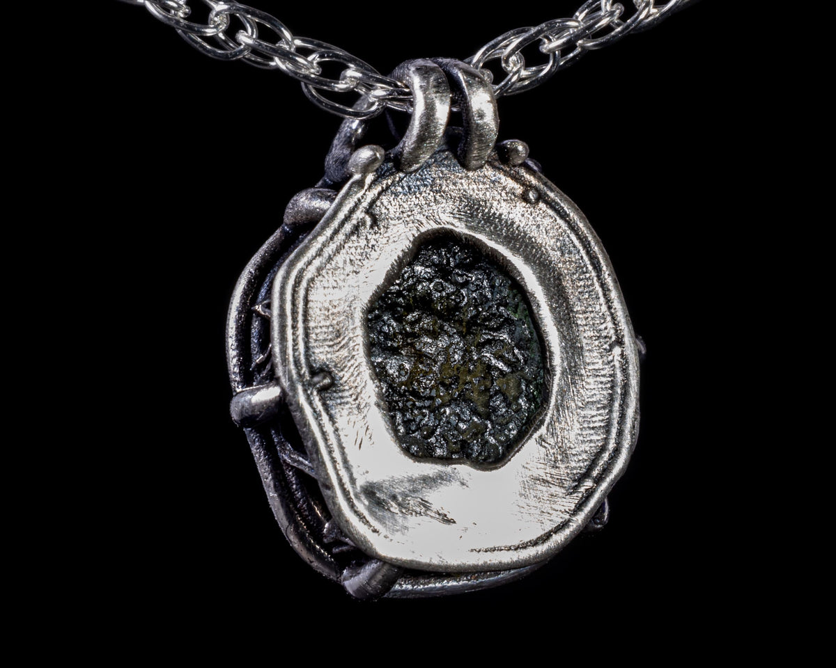 Natural Montana Sapphire Pendant Sterling Silver Hand Cut Gemstone 