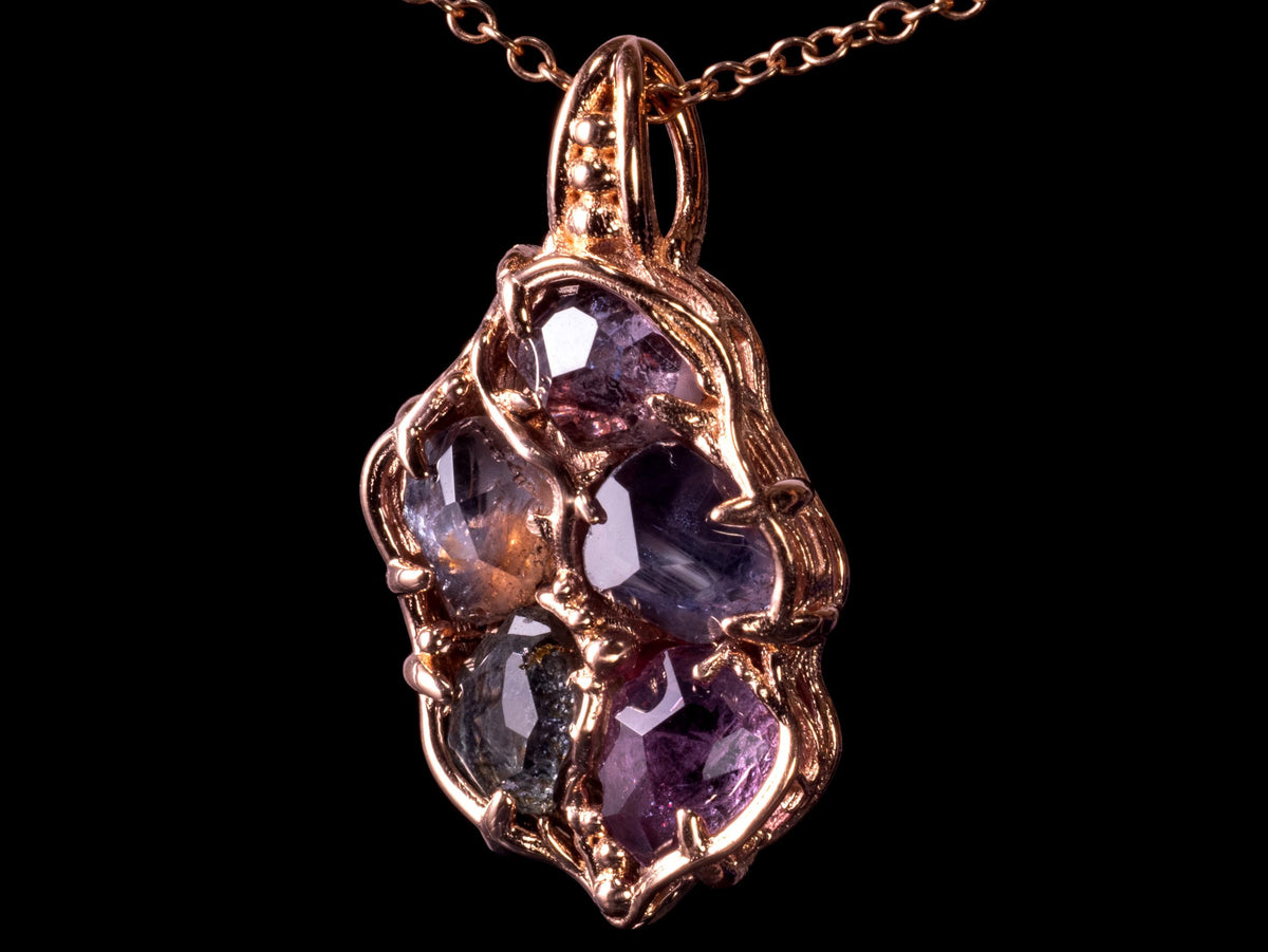 Natural Pink Montana Sapphire Pendant 14k Rose Gold | 6 Carats | One of a Kind 