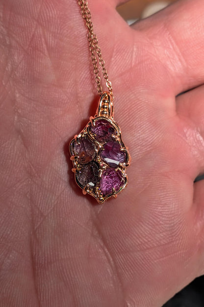 Natural Pink Montana Sapphire Pendant 14k Rose Gold | 6 Carats | One of a Kind 