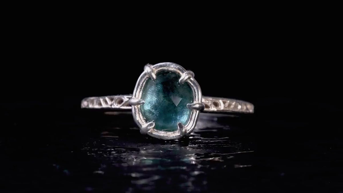 Blue Montana Sapphire Ring in Sterling Silver