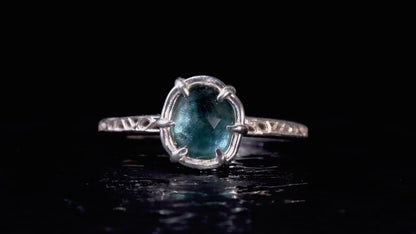 Blue Montana Sapphire Ring in Sterling Silver