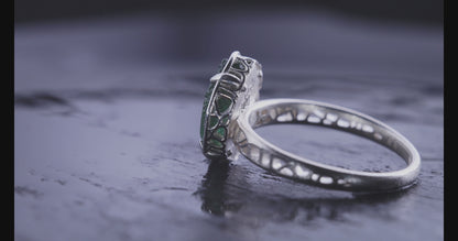 Hand Cut Montana Sapphire Solitaire Ring in Sterling Silver, item 1016