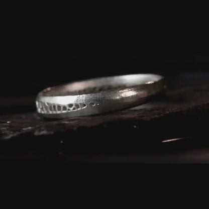 Sterling Silver Band Ring with Organic Lattice design 1031