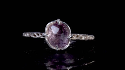 Pink Montana Sapphire Ring in Sterling Silver