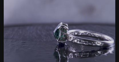 Hand Cut Montana Sapphire Solitaire Ring in Sterling Silver, item 1014