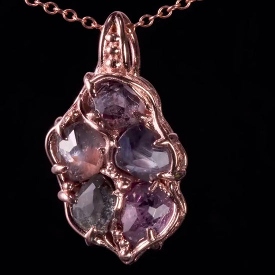 Natural Pink Montana Sapphire Pendant 14k Rose Gold | 6 Carats | One of a Kind
