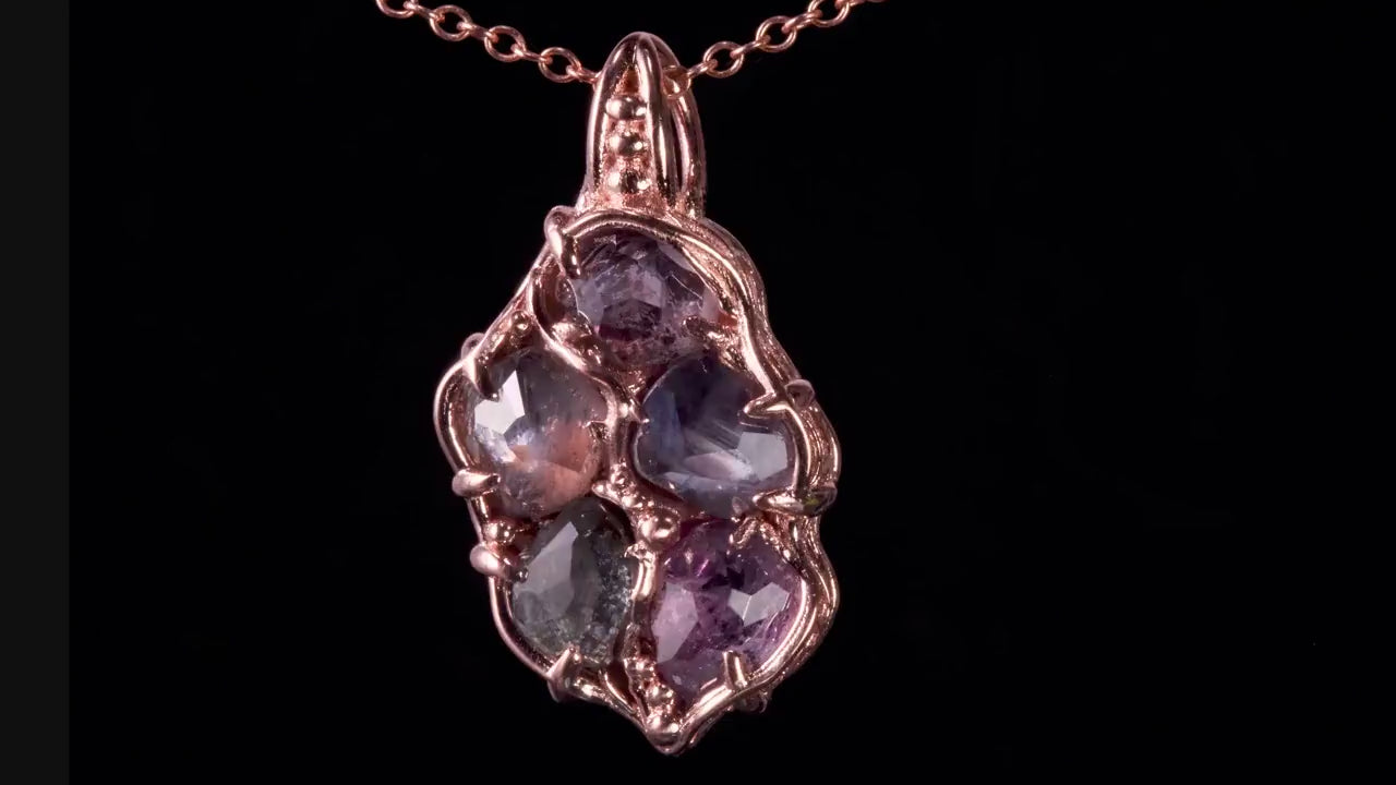 Natural Pink Montana Sapphire Pendant 14k Rose Gold | 6 Carats | One of a Kind
