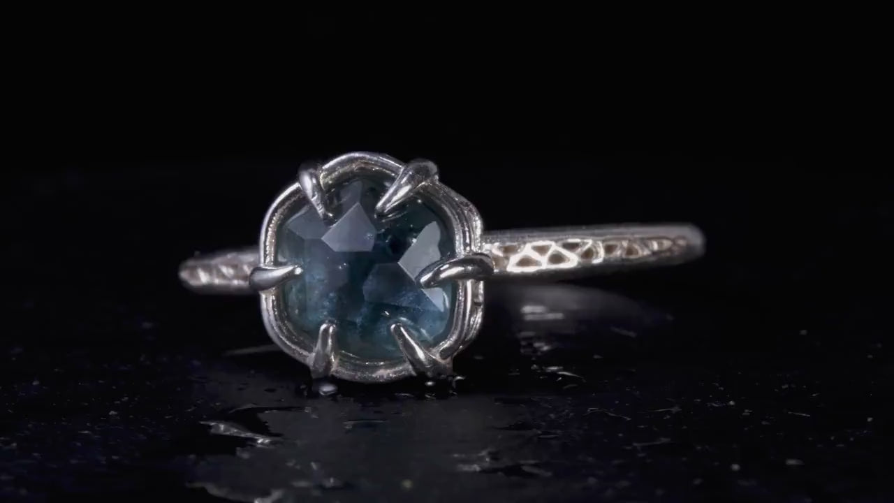 Blue Montana Sapphire Ring in Sterling Silver