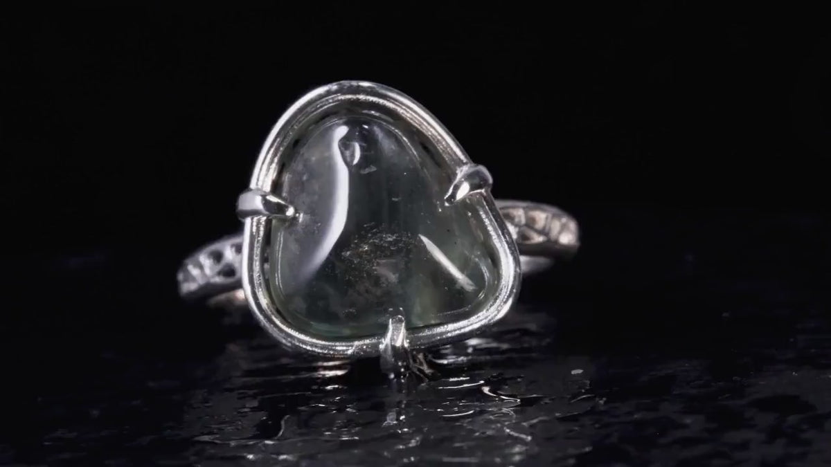 Natural Sapphire Ring Sterling Silver Organic One of a Kind Jewelry